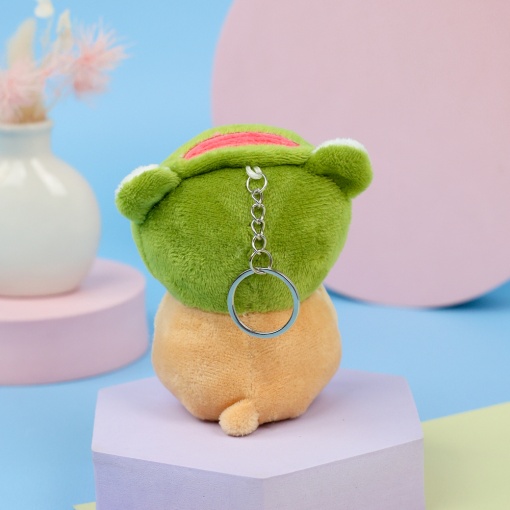 Мягкий брелок "Хомяк в костюме лягушки" 11 см