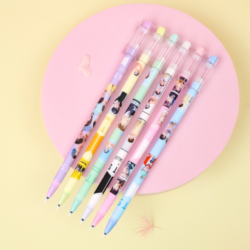 Ручка со стирающимися чернилами и стирашка "K-pop" BTS №21027 (синий)