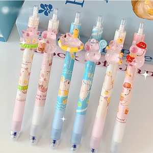 Ручка со стирашкой "Лето капибары" №2977, в ассортименте 1шт