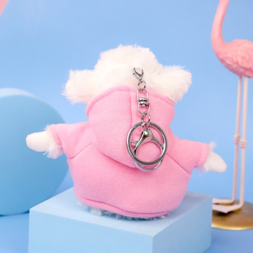 Мягкий брелок "Овечка" розовый, 13 см