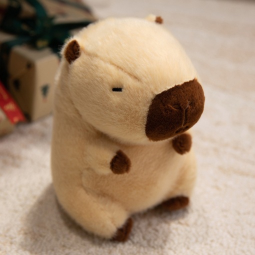 Мягкая игрушка "Glowing Capybara" бежево-коричневый, 22см