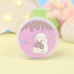 Слайм "Cute Lumb" фиолетовые блёстки + шарики, 150 гр. STORIZ