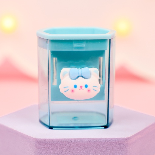 Точилка "Котик", голубой