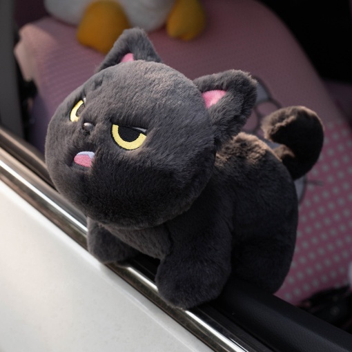 Мягкая игрушка "Angry animals" котик, черный 23см