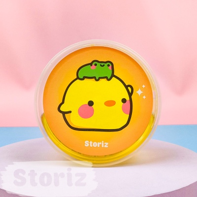 Слайм "Уточка" желтый, с дек. наполнителем утки, 180 гр. STORIZ