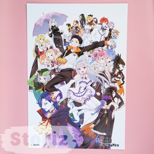 Набор постеров "Re: Zero" 8 шт, 42х29см оптом