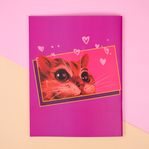 Тетрадь "Котики" розовый, 48 листов (STORIZ) 