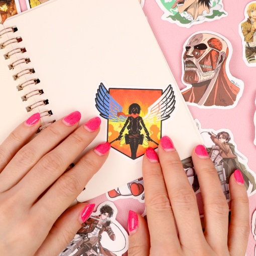 Наклейки для стикер бомбинга "Атака Титанов" (100 шт.)