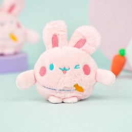 Мягкий брелок "Funny Bunny" розовый, 10 см