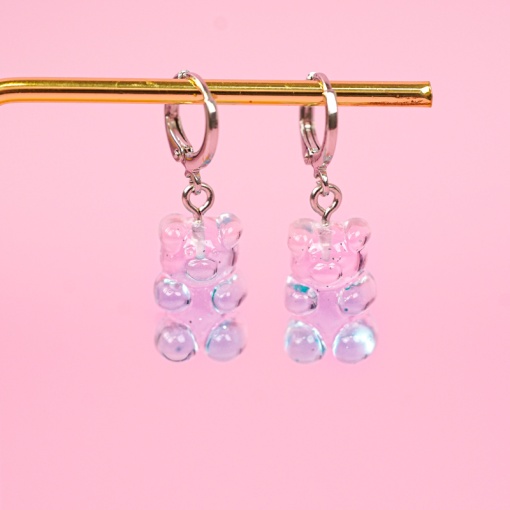 Серьги "Bears" голубые