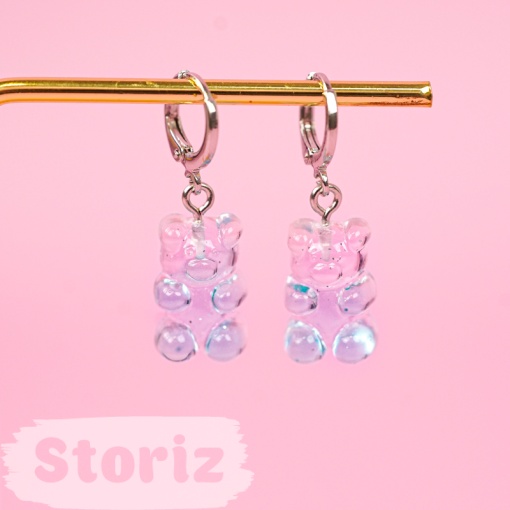 Серьги "Bears" голубые