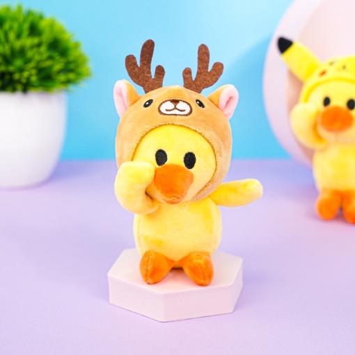 Мягкий брелок "Уточка в шапке" 12,5 см