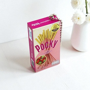 Брелок "Pocky" клубника, розовый