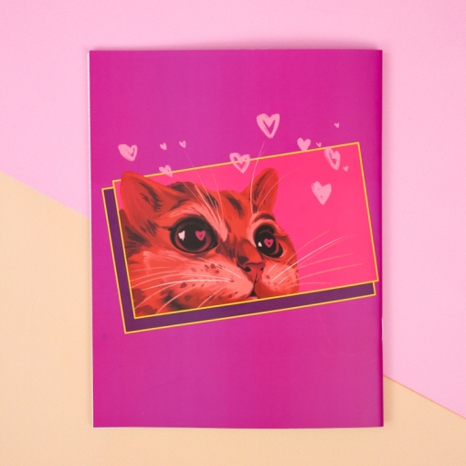 Тетрадь "Котики" розовый, 48 листов (STORIZ) 