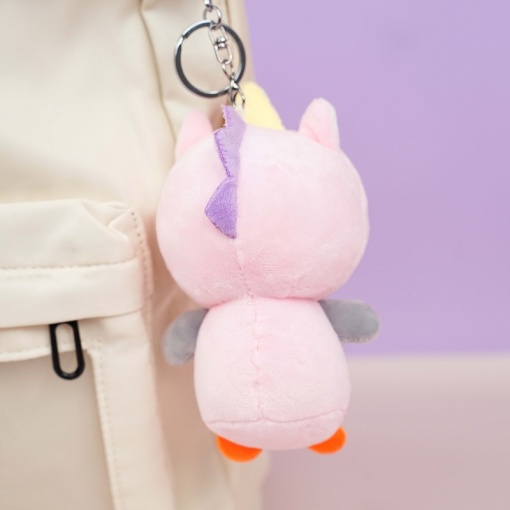 Мягкий брелок "Пингвин" розовый 10 см