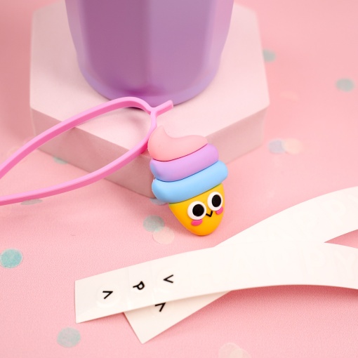 Термос "Happy" Funny party с мороженым, фиолетовый, 450мл оптом