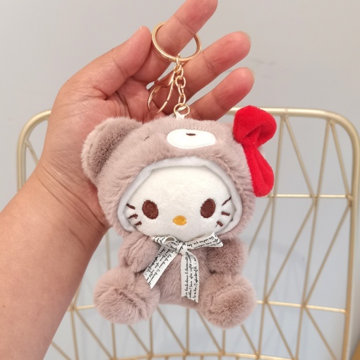 Мягкий брелок "Кт в костюме мишки" 12см
