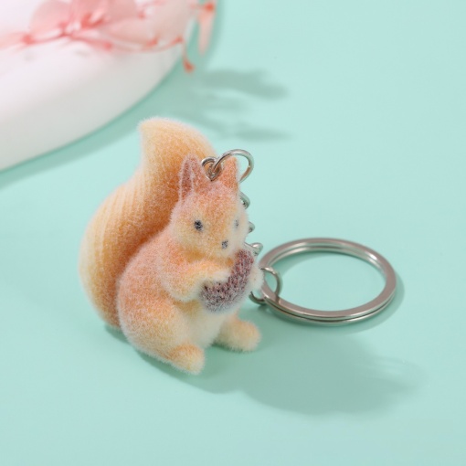 Брелок "Плюшевые животные" белка с шишкой, рыжий