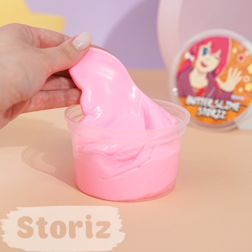 Слайм "Стекло", серия Butter (розовый), 150гр. STORIZ