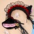 Ободок "Lolita Neko" черный с красной ленточкой