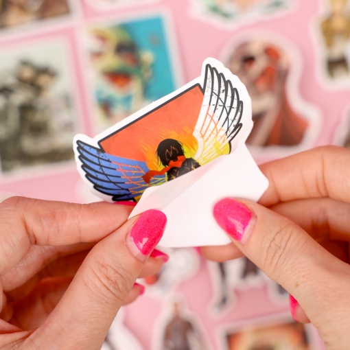 Наклейки для стикер бомбинга "Атака Титанов" (100 шт.)