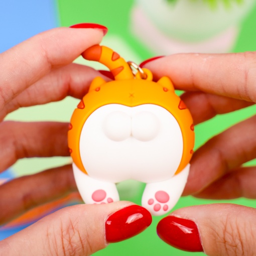 Кабель зарядка "Humor Cat" рыжий 3в1 (USB Type-C, Lightning)