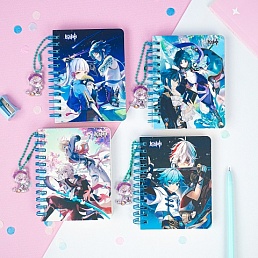 Мини-блокнот на пружине "Genshin Impact" A7