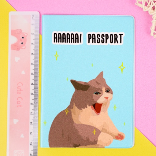 Обложка на паспорт "Ааа!" Cat, STORIZ