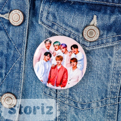 Значок круглый "K-pop" BTS №2, 56мм