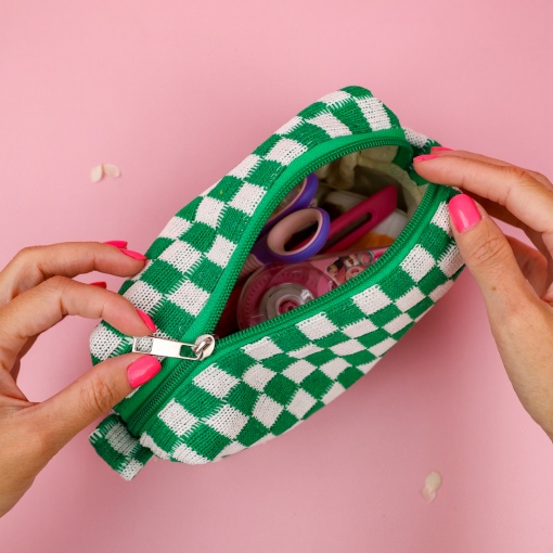 Пенал "Chess" плетёный 17х9х7см, зелёный 