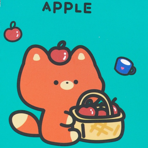 Блокнот на кольцах "Apple Cat" №4 (8х10,5см)