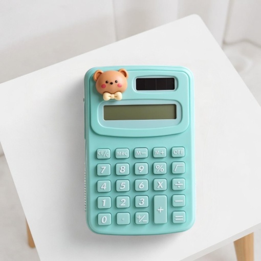 Калькулятор "Cute animals" зеленый мишка