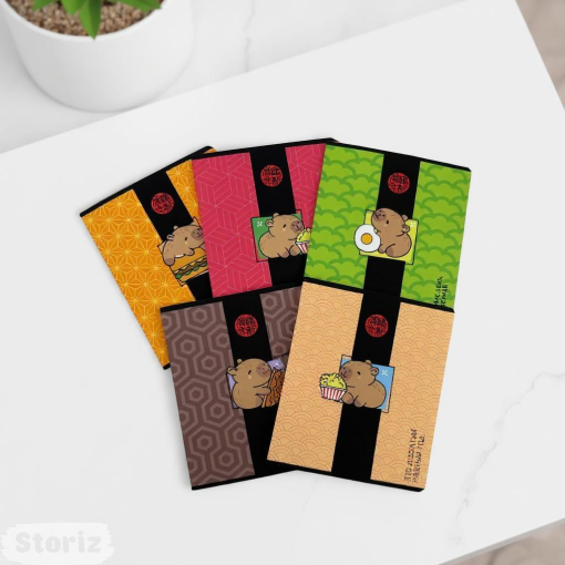 Набор тетрадей "Капибара" орнамент, A5, 48 листов (клетка), 5шт