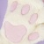 Перчатки без пальцев "Кошачьи лапки" белый