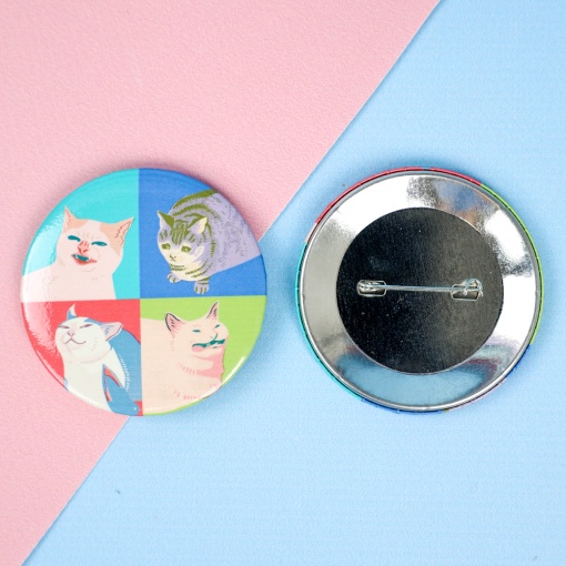 Значок круглый "Котики" №1, 56мм