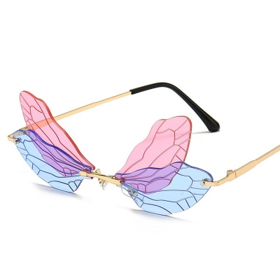 Солнцезащитные очки "Dragonfly" blue-pink