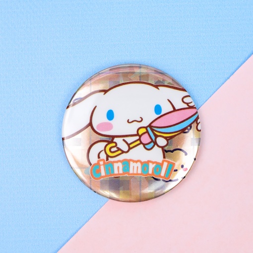 Набор круглых значков "Корица" 58 мм, (в коробке 24 набора по 4 значка)