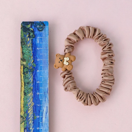 Резинка для волос "Медведь" коричневый