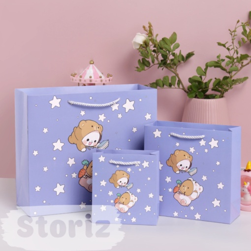 Подарочный пакет "Cute Bear" L 30x27x12 см