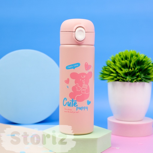 Термос "Cute puppy" №6445 розовый, 390 мл. оптом