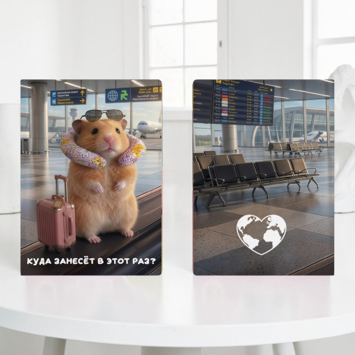 Обложка на паспорт "Hamster traveler" STORIZ