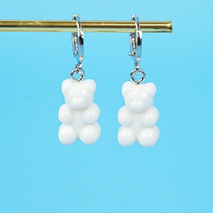 Серьги "Bears" белые