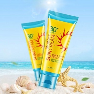 Солнцезащитный крем "Rorec" для лица и тела SPF 50, 80гр