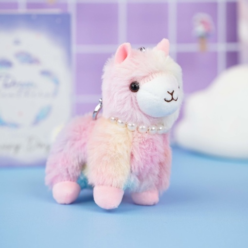 Мягкий брелок "Неоновая лама" 10 см