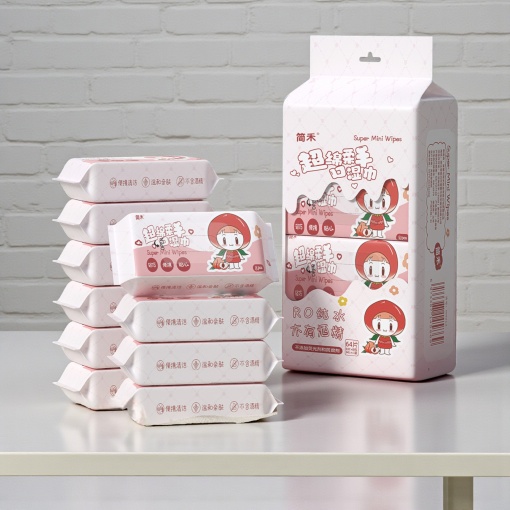 Набор влажных салфеток Mini "Peach Girl" (8уп. по 8шт.)