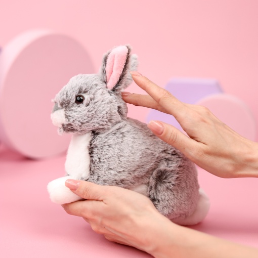 Мягкая игрушка "Милый Кролик" серый, 22 см