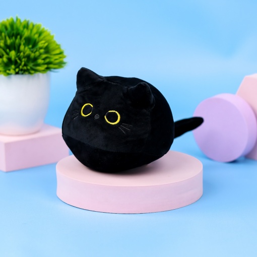 Мягкая игрушка "Котик" черный 20см