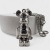 Кулон на цепочке "Bearbrick" серебристый 