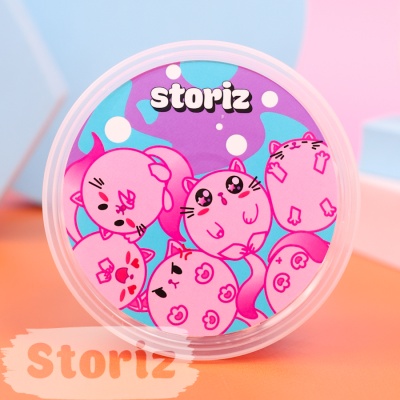 Слайм "Magic" №1 фиолетовые блёстки + шарики, 150 гр. STORIZ
