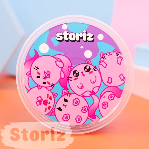 Слайм "Стекло" фиолетовые блёстки + шарики, 150 гр. STORIZ